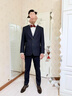 休塔（SUITUP ）高端西服套裝男新郎結婚正裝禮服修身條紋商務(wù)休閑西裝英倫風(fēng)薄款 布塔斯灰黑【上衣+褲子】 2XL 【52A】 曬單實(shí)拍圖