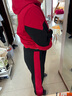 皮爾卡丹（pierre cardin）闊腿褲運(yùn)動(dòng)套裝女春秋2025新品中年母親寬松休閑衛(wèi)衣外套三件套 MD8973酒紅(外套+褲子+T恤) 3XL(140-155斤) 曬單實(shí)拍圖