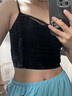 貓人吊帶背心女【冰絲涼感美背】夏季帶胸墊內(nèi)搭黑白網(wǎng)紗可外穿打底衫 曬單實拍圖