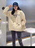 戀的春季衛(wèi)衣女春秋款學(xué)生少女高中初中女生衣服寬松2025新款春天外套 韓版連帽杏色 均碼（可備注碼數(shù)） 曬單實拍圖