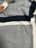 蕉內(nèi)絨絨5系情侶睡衣男女士加絨加厚拼色家居服套裝連帽開(kāi)衫款秋冬季 【男士開(kāi)衫】曼石灰拼色 L 曬單實(shí)拍圖