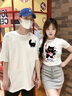 MDlila音樂(lè )貓咪情侶裝短袖t恤夏季衣服一長(cháng)一短男女同款寬松半袖體恤 《音樂(lè )才子》男白+女白（短款） M 男+女S 曬單實(shí)拍圖