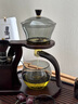 bylure品牌玻璃茶具套裝高檔茶壺茶杯家用自動(dòng)功夫茶具懶人泡茶神器 1 青灰自動(dòng)茶具+6杯+杯架+茶盤 曬單實(shí)拍圖