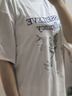 曼系（meonsill）帶胸墊睡裙女夏白色圓領套頭睡衣家居服短袖印花純棉寬松簡約短裙 S44151 睡裙 XL 曬單實拍圖