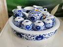 整套功夫茶具套裝辦公景德鎮(zhèn)家用中式青花瓷復(fù)古陶瓷茶杯茶盤送禮 青花纏枝蓮 12件 曬單實(shí)拍圖