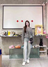 衣然呈品淺色直筒牛仔褲女夏季款高腰顯瘦寬松設(shè)計(jì)感燙鉆闊腿彎刀微喇褲子 復(fù)古色 M 【建議90-110斤】 曬單實(shí)拍圖