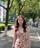 多菲尼森 夏季2025新款法式甜美辣妹碎花氣質(zhì)收腰顯瘦高級感印花連衣裙 復(fù)古收腰連衣裙長款 M 【95-110斤】 曬單實拍圖