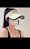 妙奕嘉遮陽(yáng)帽防曬帽女空頂帽鴨舌帽大帽檐大頭圍時(shí)尚潮流戶外登山帽男 橫排大寫字母空頂帽【米白色】 曬單實(shí)拍圖