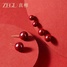 ZEGL朱砂豆豆耳釘耳飾925銀針耳飾耳墜七夕情人節(jié)禮物送女友 曬單實拍圖