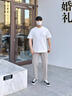 GXG男裝【舒柔特】輕薄休閑褲通勤男彎刀褲寬松褲 2025夏季新品 卡其色 XL (32) 曬單實(shí)拍圖