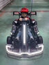 WORK BABY兒童卡丁車電動(dòng)可漂移F1玩具汽車可坐小孩大人親子車遙控四輪童車 升級(jí)加長(zhǎng)靜音+手剎漂移+鑰匙啟動(dòng)灰 電力驅(qū)動(dòng) 曬單實(shí)拍圖
