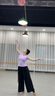 酷系舞蹈服女成人棉T恤現代舞上衣老師芭蕾舞中國舞練功服短袖 淺蘭花色 XL 曬單實(shí)拍圖