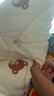 棉加加（Cotton++）豆豆被嬰兒小被子寶寶夾棉蓋被A類新生兒童幼兒園專用午睡毛毯子 腳印熊秋冬夾棉110*120【A類棉】 曬單實(shí)拍圖