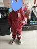 迪士尼（Disney）男童春秋裝時(shí)髦炸街帥氣兩件套寶寶秋季兒童酷帥套裝運動(dòng)潮童裝 雙拉鏈套裝棗紅色 常規 120 (身高105-115cm) 曬單實(shí)拍圖
