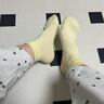 temooues體慕白色襪子女短襪春秋款新疆棉抗菌無(wú)骨中筒襪運動(dòng)防臭堆堆襪月子襪 淺綠+淺黃+米色+奶白+白色 共 5雙 均碼 【7A抑菌抗起球】 曬單實(shí)拍圖
