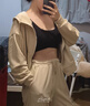 俞兆林大碼300斤秋季衛衣休閑運動(dòng)套裝女2025新款工裝闊腿褲兩件套 卡其色兩件套 L [建議105-130斤] 曬單實(shí)拍圖