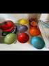 酷彩（Le Creuset）精湛工藝優(yōu)雅精致輕奢品質(zhì)色澤靚麗米飯湯面沙拉碗 12cm紅色 曬單實拍圖