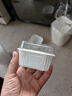 十色生活布朗尼棗糕模具一次性紙杯蛋糕方形帶蓋紙托面包包裝盒子可烤烘焙 50純白正方形+蓋+10米英文膠帶 曬單實拍圖