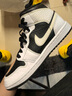 Jordan籃球鞋男女AJ1喬1 JORDAN 1中幫運動鞋DR0501-101白黑36.5 曬單實拍圖