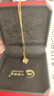 中國黃金（CHINA GOLD）黃金項鏈女足金好事連連吊墜純金生日禮物送女友老婆 【京速達】蓮花吊墜約0.3g*配銀鏈*甄選禮盒 曬單實(shí)拍圖