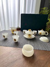 澤名家描金冰種玉瓷茶具套裝新款輕奢西施壺茶杯家用泡茶壺 冰種玉瓷堆金萬福套組 11頭 曬單實拍圖