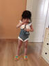 心楠兒童泳衣女孩洋氣夏季女童泳衣裝連體露背3-6歲游泳服泳帽泡溫泉 千鳥格泳衣 130 碼【適合身高120-130cm】 曬單實(shí)拍圖