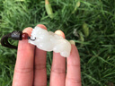 春龍珠寶 大嘴貔貅吊墜 和田羊脂白玉掛件男女情侶款皮丘掛件玉佩項(xiàng)鏈 支持訂做 刻字 小號(hào) 曬單實(shí)拍圖
