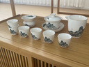功夫茶具套裝高檔羊脂玉家用蓋碗陶瓷白瓷景德鎮茶杯禮盒裝送禮 9頭蓋碗套裝-禮盒裝 曬單實(shí)拍圖