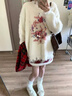 LPOX圣誕節(jié)小狗不規(guī)則針織衫軟糯水貂絨毛衣女秋冬慵懶風(fēng)仿貂毛上衣厚 杏色 S 95斤以內(nèi) 曬單實(shí)拍圖