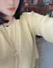 絲柏舍圓領(lǐng)針織衫2025秋裝新款女裝寬松款甜美鏤空亮片上衣 曬單實(shí)拍圖