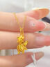 中國黃金（CHINA GOLD）黃金項鏈足金小金魚吊墜錦鯉項鏈首飾七夕生日禮物女生送女友老婆 足金小金魚吊墜-約0.5g【贈純銀鏈】 曬單實拍圖