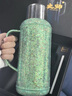 外星精靈ET純鈦智能顯溫燜茶壺大容量家用高檔保溫?zé)崴畨貞敉饴眯袗炁莶鑹?鈦晶綠-大師壺1000ml 曬單實(shí)拍圖