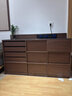 百意空間中古風(fēng) 餐邊柜一體靠墻柜子 客廳柜子櫥柜廚房柜 碗柜 胡桃木餐柜 叮當(dāng)4 ENF材質(zhì)1800*430*970 曬單實(shí)拍圖