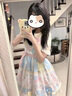 馨瑞緣（XINRUIYUAN）洛麗塔lolita裙可愛(ài)裙jsk吊帶連衣裙現貨lo蘿莉塔 白色長(cháng)袖內搭 S 曬單實(shí)拍圖