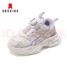 ABC KIDS兒童運動(dòng)鞋春秋網(wǎng)面透氣時(shí)尚休閑紐扣男女童跑步鞋3150PY白紫29 曬單實(shí)拍圖