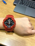卡西歐（CASIO）男士手表G-SHOCK黑金雙顯學(xué)生防水運動黑武士電子石英日韓表禮物 本命年紅 GA-100B-4A 曬單實拍圖
