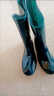 潮思匯中筒雨鞋時(shí)尚防滑膠鞋雨靴水靴水鞋牛筋底勞保鞋防水鞋女加棉保暖 墨綠-加絨款 39 曬單實(shí)拍圖