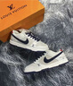 CLENIKEEDAIR NIKE 莆田純原莆田男女百搭Louis Vuitton Trainer Sneaker 深藍紅 41 曬單實(shí)拍圖