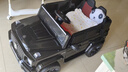 小果凍兒童電動(dòng)車(chē)四輪大g越野車(chē)遙控汽車(chē)可坐大人玩具車(chē)可駕駛 烤漆黑四驅(qū)【遙控+超威12V大電瓶 曬單實(shí)拍圖