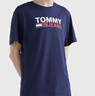 TOMMY JEANS【純棉合身】夏季男女美式潮流印花情侶短袖T恤上衣 曬單實(shí)拍圖
