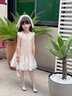 圖圖小象女童連衣裙2025新款夏季兒童公主裙中大童網(wǎng)紗裙禮服寶寶仙女裙子 杏色 160 身高約160cm 曬單實拍圖