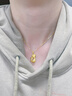 中國黃金（CHINA GOLD）黃金項鏈女足金狐貍吊墜純金七夕情人節(jié)禮物送女友老婆 足金狐貍吊墜金重約1.6g*配銀鏈 曬單實拍圖