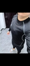匹克健身服裝備套裝男速干衣排汗透氣高彈羽毛球訓練三件套黑色 曬單實(shí)拍圖