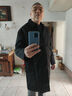 季言霸氣男士休閑夾克外套高級(jí)感翻領(lǐng) 中長(zhǎng)款巴爾馬肯大衣 單排扣風(fēng)衣 黑色 2XL （適合155-170斤） 曬單實(shí)拍圖