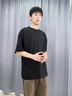 滿天星冰絲短袖t恤男夏季2025新款美式潮牌寬松男生體恤半袖衣服 黑色TZ03 L 曬單實拍圖