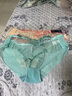 CKPED4條裝蕾絲女士少婦內(nèi)褲女性感純棉襠刺繡無痕全透明中低腰三角褲 835紫白+粉+深紫+膚 M 腰圍1尺7-2尺1【80-100斤】 曬單實拍圖
