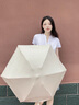 JCZS德國太陽傘小巧便攜折疊晴雨兩用感扁六折卡片傘防曬防紫外線 梧桐米【六折扁傘小巧便攜UPF5 曬單實拍圖