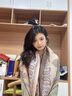 viney披肩女春夏季圍脖高檔仿羊絨斗篷外搭實用品牌生日禮物送女友老婆 青鳥藍(lán) 時尚高級感披風(fēng)毛毯送媽媽 曬單實拍圖