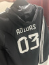 阿迪達(dá)斯 （adidas）兒童保暖外套 抗風(fēng)透濕疏水 運(yùn)動連帽夾克外套HM5255 黑色 A176  曬單實(shí)拍圖