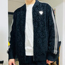 BOY LONDON秋情侶款三鷹標(biāo)滿印休閑潮牌棒球服外套N12015 黑色 M 曬單實拍圖